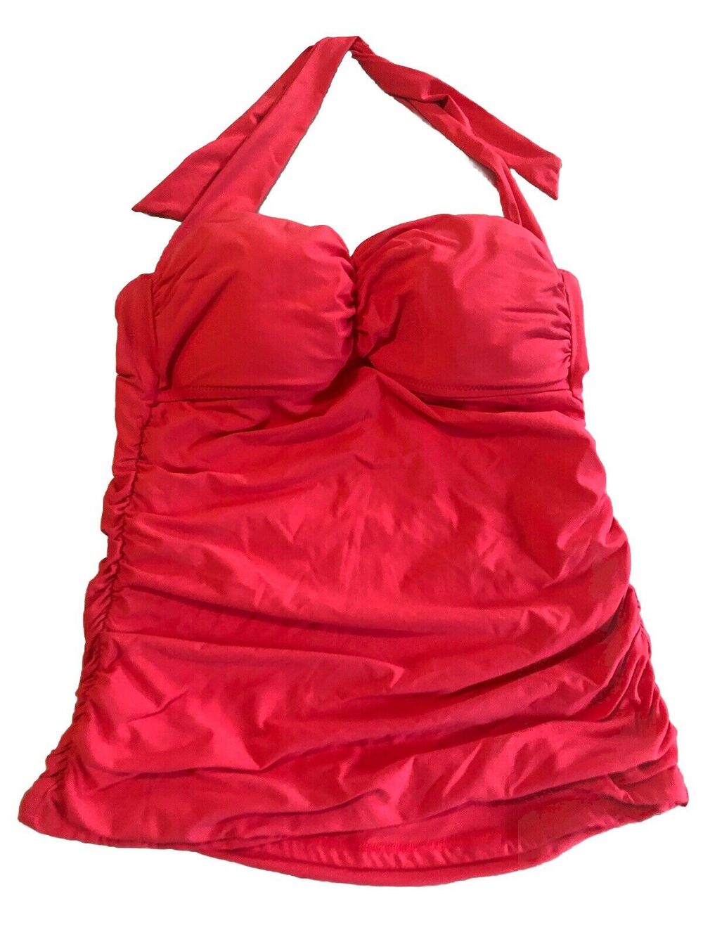 Helen Jon Tankini Pink Halter Built In Cups Sz Large